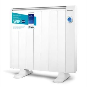 Orbegozo RRW-1300 Émetteur Thermique Intelligent Wifi - Commande Vocale - Détection de Fenêtres Ouvertes - Programmation Quotidienne et Hebdomadaire - 3 Modes de Fonctionnement - Sécurité Enfants