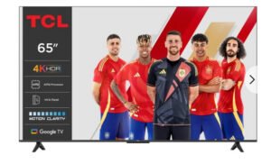 TCL P61 65P61KX7 TV 165,1 cm (65) 4K Ultra HD Smart TV Noir, Métallique