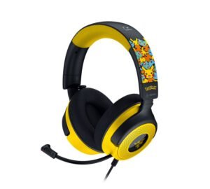 Razer Kraken V4 X Pokemon Casque Avec fil Arceau Gaming USB Type-C / USB Type-A Noir, Jaune