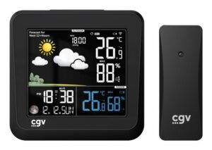 CGV 19001 station météo numérique Noir LCD Batterie