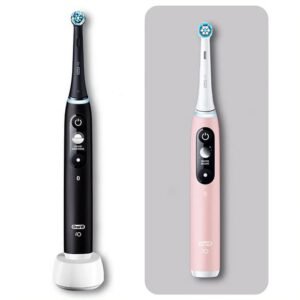 Oral-B iO Duo Adulte Brosse à dents vibrante Noir, Rose