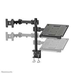 NEOMOUNTS BY NEWSTAR Support Bureau Écran Plat pince avec plateau pour notebook