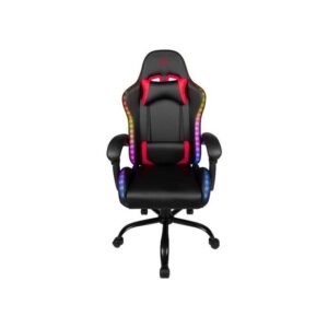 Chaise gaming KONIX Phantom 135° RGB simili cuir rouge