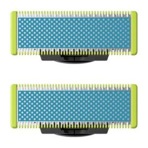 Têtes de rechange Philips QP225/50 OneBlade microbilles anti-friction Pack de 2 Bleu/vert