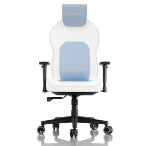 Fauteuil Gaming Vertagear SL1800 Baby Blue Ergonomique avec ContourMax™ Lumbar et Assise VertaAir™ – Blanc/Noir/Bleu Bébé