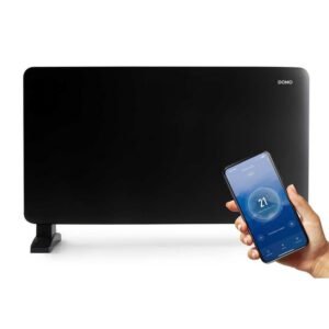 Convecteur électrique DOMO DO7355CH 2000 W programmable Wi?Fi télécommande Noir