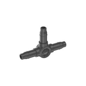Raccord en T GARDENA 13211-20 pour tuyau 3/16 (4,6 mm) Pack de 10 Plastique Noir