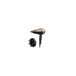 Sèche-cheveux Calor Ultra Silence CV6420C0 Noir et Or 2100 Effiwatts, 3 températures, 2 vitesses, technologie ionique, diffuseur et concentrateur 8 mm