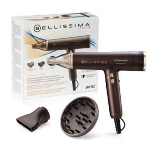 Sèche-cheveux Bellissima Ceramisonic BLDC 1700 W chauff. céramique 3 vitesses 3 températures Air frais Marron