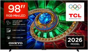TCL RM7L 98RM7L TV 2,49 m (98) 4K Ultra HD Smart TV Wifi Noir 2000 cd/m²
