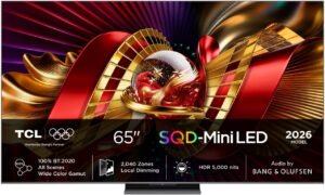 TCL 65C8L TV 65 4K Ultra HD SQD-Mini LED, Smart TV, Noir