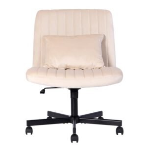 Fauteuil de bureau Roline tissu moderne sans accoudoirs réglable 360