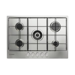 Indesit THP 752 W/IX/I 1 Acier inoxydable Intégré 75 cm Gaz 5 zone(s)