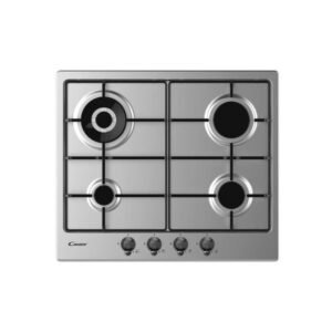 Candy Classic CHW6BR4WTX Table de cuisson à gaz encastrable 4 brûleurs en acier inoxydable