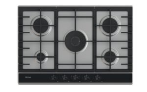Haier Series 4 HAHG7W5XH Acier inoxydable Intégré 74.5 cm Gaz 5 zone(s)
