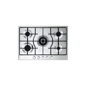 Table de cuisson à gaz encastrable 5 brûleurs 75 cm De'Longhi SLF575LX en acier inoxydable