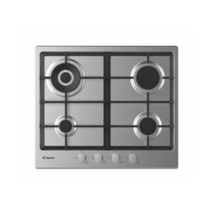 Candy Timeless CHG6BR4WX Table de cuisson à gaz encastrable 4 brûleurs en acier inoxydable