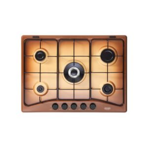 De Longhi FFT 57 ASV Table de cuisson encastrable 68 cm Gaz 5 feux Cuivre