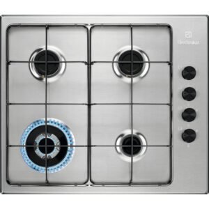 Table de cuisson à gaz triple couronne Electrolux EGS6414X en acier inoxydable 60 cm