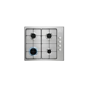 Table de cuisson à gaz encastrable 55 cm 4 feux Electrolux KGS6404SX en acier inoxydable