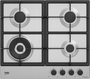 Beko HIAW64225SXE Table de cuisson à gaz encastrable 58 cm 4 brûleurs Acier inoxydable
