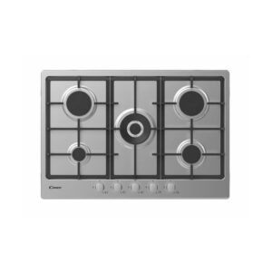 Candy CHG74WX Plaque de cuisson encastrable 75 cm Gaz 5 feux Inox