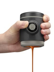 WACACO Picopresso Machine Espresso Manuelle – 18 bars, café moulu, extraction barista, portable, sans électricité, idéale voyage & outdoor -Noir