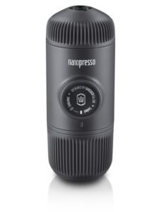 WACACO Nanopresso Machine Espresso Manuelle – 18 bars, café moulu, portable, sans batterie, extraction haute pression, idéale voyage & outdoor -Gris