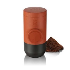 WACACO Minipresso GR2 Machine Espresso Manuelle – 18 bars, café moulu, portable, sans électricité, ultra compacte, idéale voyage & outdoor -Rouge