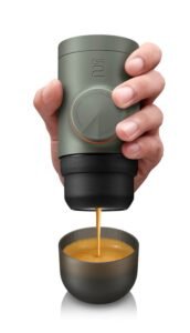 WACACO Minipresso GR2 Machine Espresso Manuelle – 18 bars, café moulu, portable, sans électricité, ultra compacte, idéale voyage & outdoor -Gris