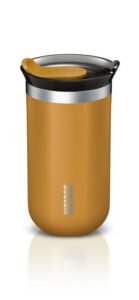 WACACO Octaroma Lungo Mug Isotherme 300 ml – Acier inoxydable, double paroi sous vide, étanche, idéal café long & voyage -Jaune
