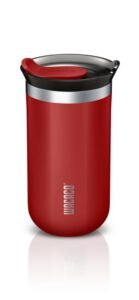 WACACO Octaroma Lungo Mug Isotherme 300 ml – Acier inoxydable, double paroi sous vide, étanche, idéal café long & voyage -Rouge