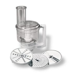 Multimixeur - BOSCH - Pour Kitchen machine MUM5 - Couteau universel, râpe et disque double tranchant - Blanc transparent
