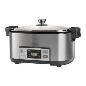 Mijoteuse SENCOR SPR 5500SS 6 L antiadhésive vapeur inox LED Acier inoxydable/Noir
