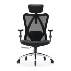 M18 Chaise ergonomique – Triple soutien lombaire avec roulettes de skateboard noires