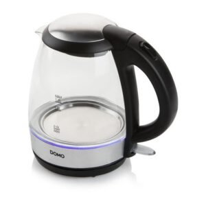 Bouilloire en verre - DOMO - DO9218WK - 2200 W - 1,2 L - Base 360° - Carafe en verre