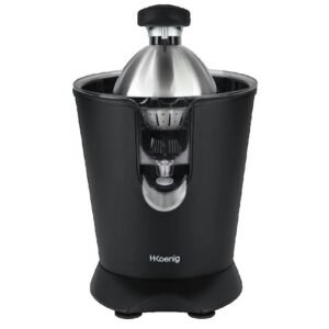 Presse-agrumes électrique H.Koenig 160 W Noir mat et acier inoxydable