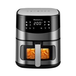 Melchioni ARIANNA 6,5L Unique Autonome 2000 W Friteuse d'air chaud Noir, Acier inoxydable