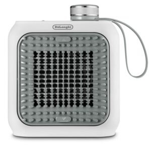 De'Longhi HFX10B03.GR appareil de chauffage Intérieure Gris, Blanc 350 W Chauffage de ventilateur électrique