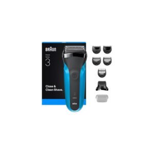 Braun Series 3 310BT Rasoir à grille Tondeuse Noir, Bleu