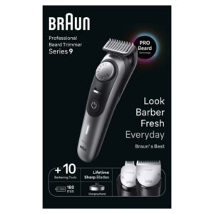 Braun BeardTrimmer BT9420 Mouillé & sec Noir, Gris