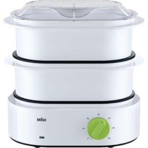Cuiseur Vapeur Braun Tribute Collection FS 3000 Blanc et Vert