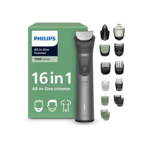Tondeuse barbe Philips Series 7000 MG7931/15 16 en 1 21 longueurs lames métalliques Gris