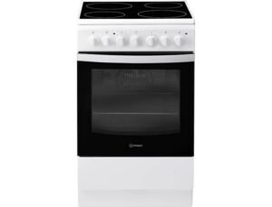 Indesit IS5V5PCW/FR Cuisinière Blanc 4 zones Céramique