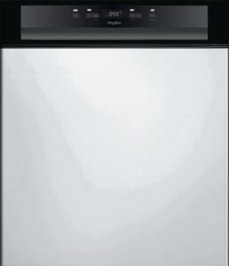 Lave-vaisselle intégrable Whirlpool WBC3C26B - Programmateur 6ème Sens, 8 programmes, départ différé 24h, moteur induction, multizone, panier modulable, économie d'eau et d'énergie jusqu'à 50%