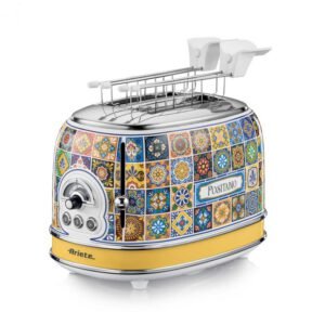 Ariete 155 Positano 810 W, Métal, Bleu et Jaune, 2 tranches