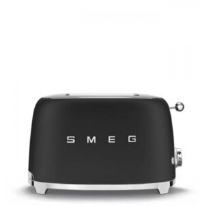 Grille-pain Smeg 2x2 50 pouces, style noir mat tsf01blmeu