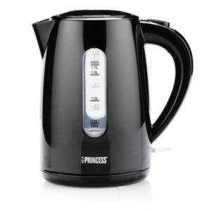 Bouilloire électrique Princess 236017, style noir - 2200 W - Capacité de 1,7 L