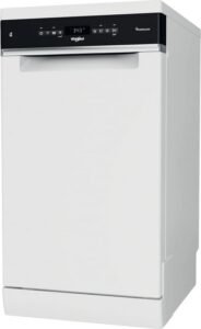 Lave-vaisselle compact Whirlpool WSFO3T223P - 10 couverts - 43 dB - PowerClean Pro - départ différé 24h - 9 L/cycle - 45 cm - Blanc