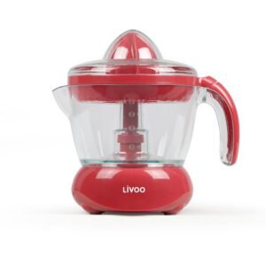 Presse-agrumes électrique - LIVOO - DOD131RC - 25 W - 1 grand cône et 1 petit cône - 700 ml - Rouge